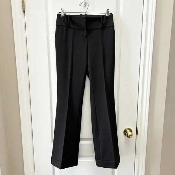 Ricki’s Black Trousers Flare Leg Relaxed Fit Dress Pants Mid  Rise Size 2 - Picture 3 of 16